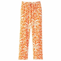 Pantalon large fluide, imprimé bicolore