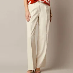 Pantalon large fluide, lin mélangé