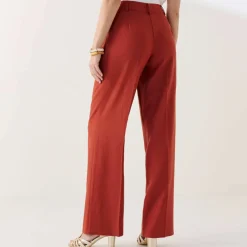 Pantalon large fluide, lin mélangé