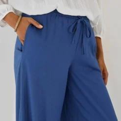 Pantalon large fluide uni