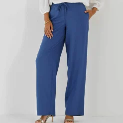 Pantalon large fluide uni