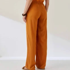 Pantalon large fluide uni