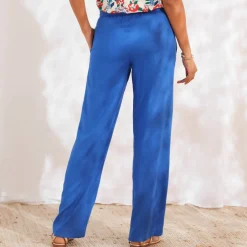 Pantalon large fluide uni