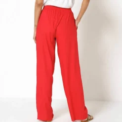 Pantalon large fluide uni