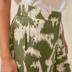 Pantalon large, imprimé