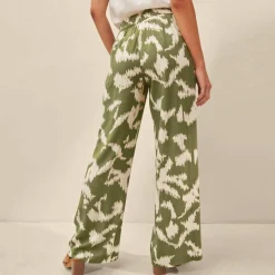 Pantalon large, imprimé