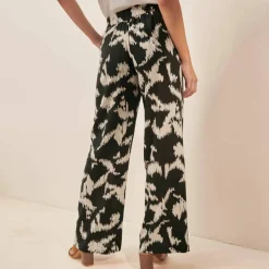 Pantalon large, imprimé