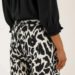 Pantalon large, imprimé