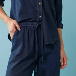 Pantalon large Spécial Petite, denim léger