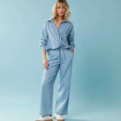 Pantalon large Spécial Petite, denim léger