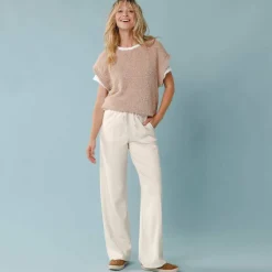 Pantalon large spécial Petites en maille fluide