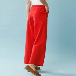 Pantalon large Spécial Petites viscose-coton-lin