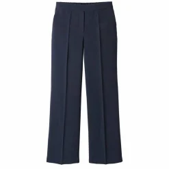 Pantalon large taille élastiquée, crêpe