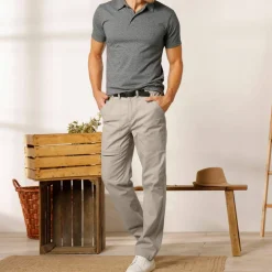 Pantalon 3/4 élastiqué + ceinture assortie
