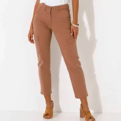 Pantalon 7/8ème cargo, twill stretch