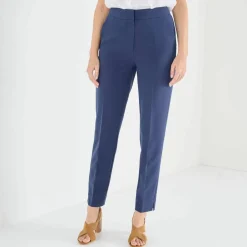 Pantalon 7/8ème coupe cigarette, uni