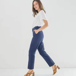 Pantalon 7/8ème coupe cigarette, uni