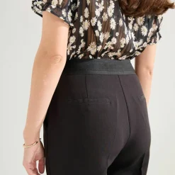 Pantalon 7/8ème coupe cigarette, uni