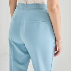 Pantalon 7/8ème coupe cigarette, uni
