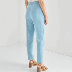 Pantalon 7/8ème coupe cigarette, uni