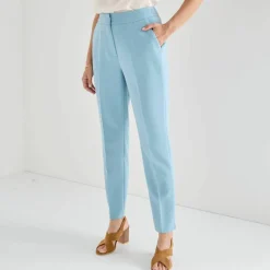 Pantalon 7/8ème coupe cigarette, uni