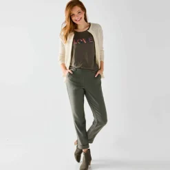 Pantalon 7/8ème fuselé uni