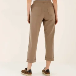 Pantalon 7/8ème à revers, en maille confort