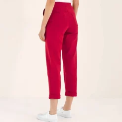Pantalon 7/8ème à revers, en maille confort