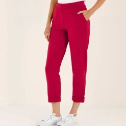 Pantalon 7/8ème à revers, en maille confort