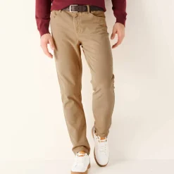 Pantalon 5 poches velours fines côtes élastiqué côtés