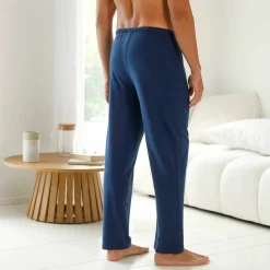 Pantalon pyjama coton bleu marine