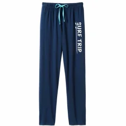 Pantalon pyjama coton bleu marine