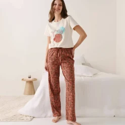 Pantalon pyjama coton imprimé 