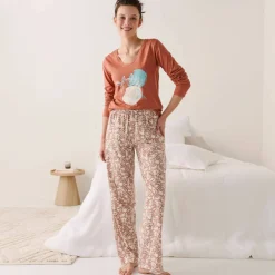 Pantalon pyjama coton imprimé 