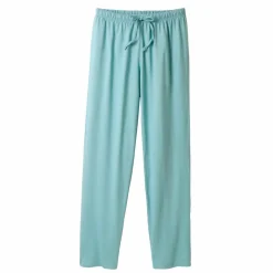 Pantalon pyjama coton uni avec lien à nouer