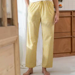Pantalon pyjama large à carreaux