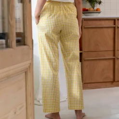 Pantalon pyjama large à carreaux
