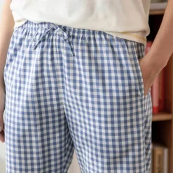Pantalon pyjama large à carreaux