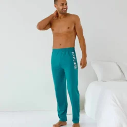 Pantalon pyjama uni avec motif