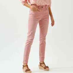 Pantalon slim, taille haute, grande stature