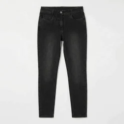 Pantalon slim, taille haute, moyenne stature