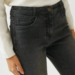 Pantalon slim, taille haute, moyenne stature