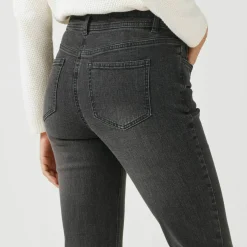 Pantalon slim, taille haute, moyenne stature