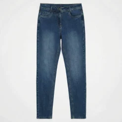 Pantalon slim, taille haute, moyenne stature