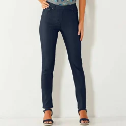 Pantalon stretch coutures affinantes