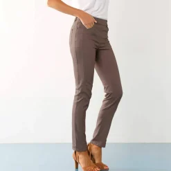 Pantalon stretch coutures affinantes