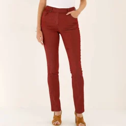 Pantalon stretch coutures affinantes
