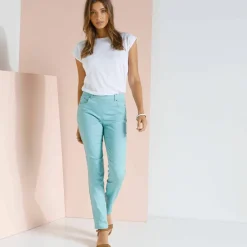 Pantalon stretch coutures affinantes