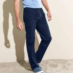 Pantalon toile ceinture élastiquée