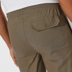 Pantalon toile ceinture élastiquée